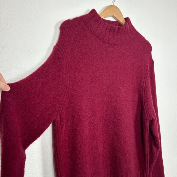 JCREW 2XL Maroon Red Marino and Alpaca Wool Blend Turtleneck Sweater - Picture 6 of 12